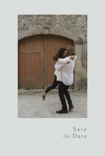 Save the Date Songe champêtre gypsophile - Recto