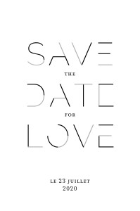 Save the Date Love Code noir