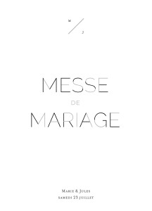 Couverture livret de messe mariage Love Code noir
