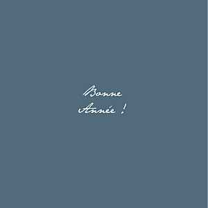 Carte de voeux bleu gypsophile chic (dorure) bleu Carte de voeux bleu gypsophile chic (dorure) bleu