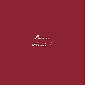 Carte de voeux Gypsophile chic (dorure) rouge Carte de voeux Gypsophile chic (dorure) rouge