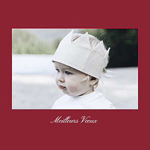Carte de voeux rouge cadre (4 pages) (dorure) rouge Carte de voeux rouge cadre (4 pages) (dorure) rouge