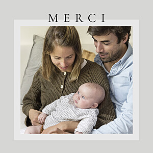 Carte de remerciement gris cadre pastel gris Carte de remerciement gris cadre pastel gris