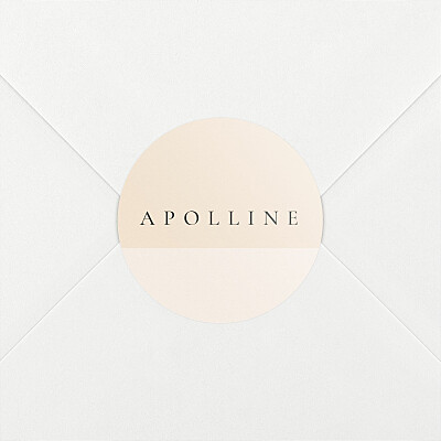Stickers naissance cadre pastel beige Stickers naissance cadre pastel beige