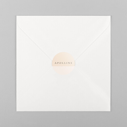 Stickers pour enveloppes naissance Cadre pastel beige - Vue 2