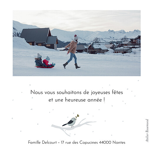 Carte de voeux Winter gifts blanc - Verso Carte de voeux Winter gifts blanc - Verso