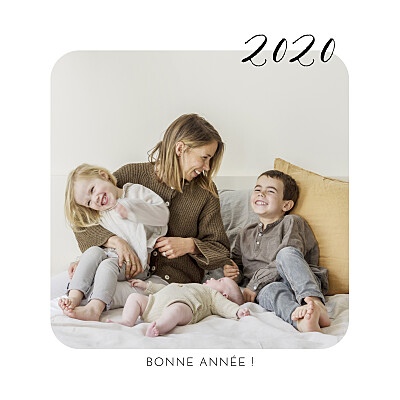 Carte de voeux Tendre innocence blanc finition Carte de voeux Tendre innocence blanc finition