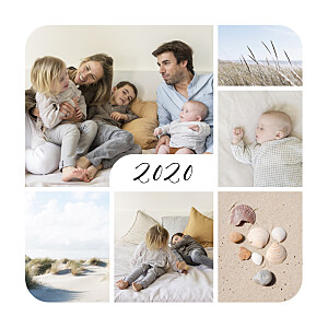 Carte de voeux tendre innocence (photos) blanc Carte de voeux tendre innocence (photos) blanc