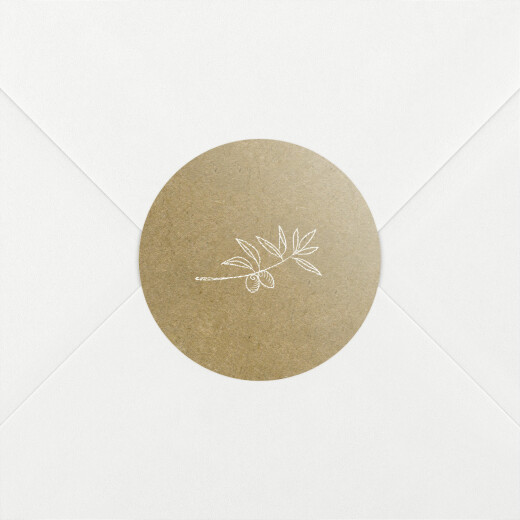 Stickers pour enveloppes mariage Provence kraft - Vue 1