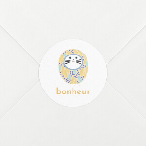 Stickers pour enveloppes naissance Les grigris Dodo Toucan jaune