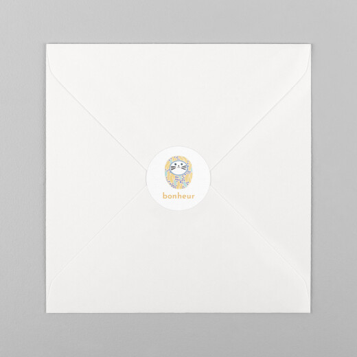 Stickers pour enveloppes naissance Les grigris Dodo Toucan jaune - Vue 2