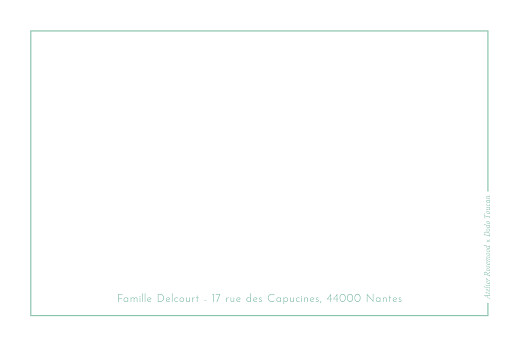Carte de correspondance Dodo Toucan - Contemplation vert - Verso Carte de correspondance Dodo Toucan - Contemplation vert - Verso