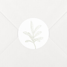 Stickers pour enveloppes mariage Botanique vert