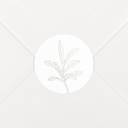 Stickers pour enveloppes mariage Botanique vert - Vue 1