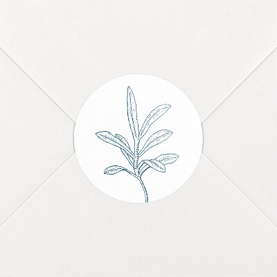 Stickers mariage bleu botanique bleu Stickers mariage bleu botanique bleu