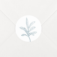 Stickers pour enveloppes mariage Botanique bleu
