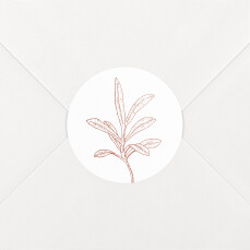 Stickers pour enveloppes mariage Botanique rouille