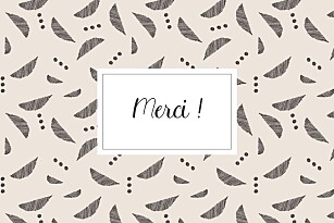 Carte de remerciement photos croissant beige Carte de remerciement photos croissant beige
