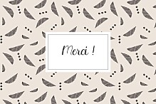 Carte de remerciement Croissant beige