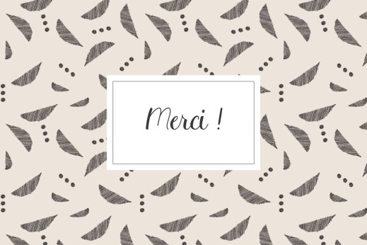 Carte de remerciement Croissant beige - Recto Carte de remerciement Croissant beige - Recto