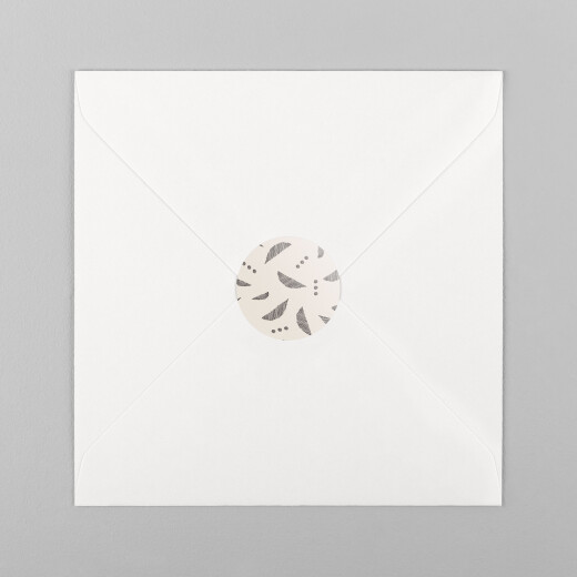 Stickers pour enveloppes naissance Croissant beige - Vue 2