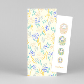 Faire-part de naissance Les grigris Dodo Toucan (2 enfants) jaune