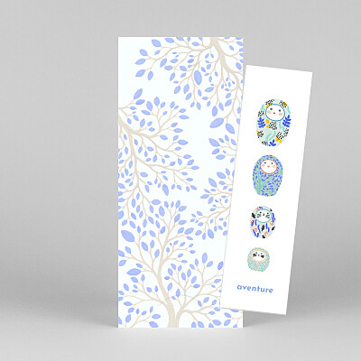 Faire-part de naissance design les grigris dodo toucan (2 enfants) bleu Faire-part de naissance design les grigris dodo toucan (2 enfants) bleu