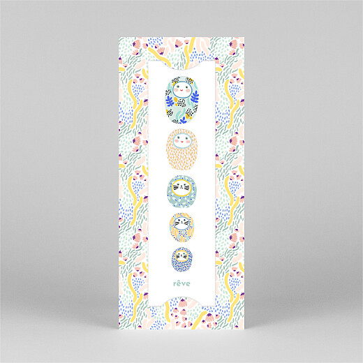 Faire-part de naissance Les grigris dodo toucan (3 enfants) vert - Vue 2 Faire-part de naissance Les grigris dodo toucan (3 enfants) vert - Vue 2
