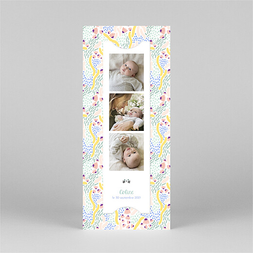 Faire-part de naissance Les grigris dodo toucan (3 enfants) vert - Vue 3 Faire-part de naissance Les grigris dodo toucan (3 enfants) vert - Vue 3