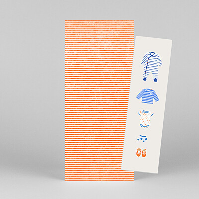 Faire-part de naissance petit bateau x rosemood (marque-page) corail Faire-part de naissance petit bateau x rosemood (marque-page) corail