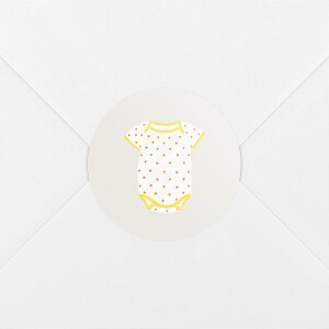 Stickers pour enveloppes naissance Petit Bateau x Rosemood body jaune