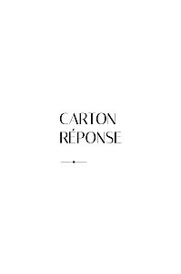 Carton réponse mariage sans photo empreinte blanc Carton réponse mariage sans photo empreinte blanc