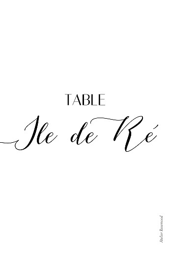 Marque-table mariage Empreinte 1 - Verso Marque-table mariage Empreinte 1 - Verso