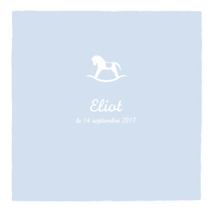 Faire-part de naissance Cheval photo 4 pages ciel Faire-part de naissance Cheval photo 4 pages ciel
