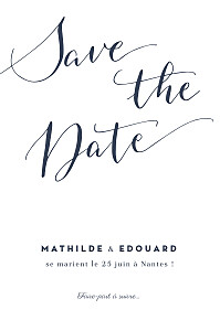 Save the date blanc swing blanc Save the date blanc swing blanc
