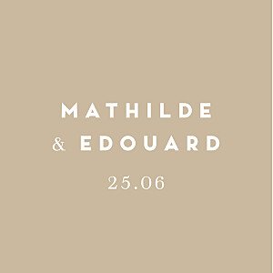 Etiquette de mariage beige swing sable Etiquette de mariage beige swing sable