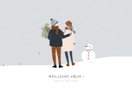 Carte de voeux Winter family 1