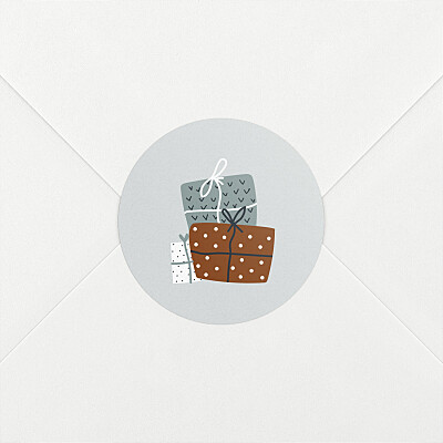 Stickers vœux winter gifts blanc Stickers vœux winter gifts blanc