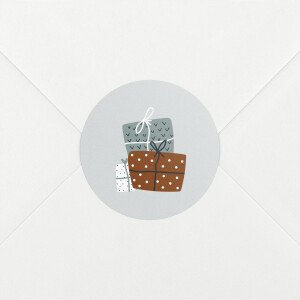 Stickers pour enveloppes vœux Winter gifts blanc