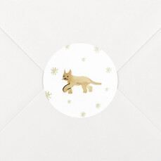 Stickers pour enveloppes vœux Toundra puma