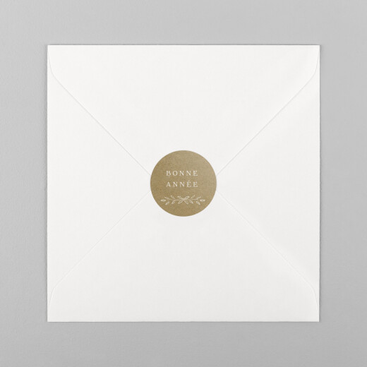 Stickers pour enveloppes vœux Poème kraft - Vue 2