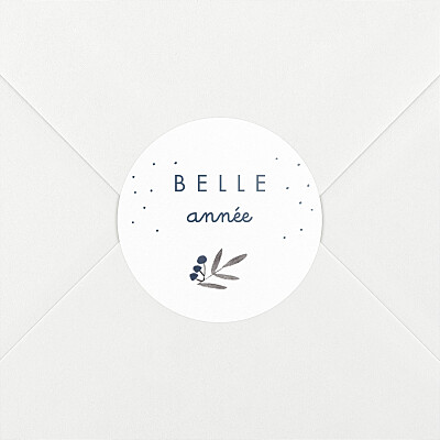 Stickers vœux jolies brindilles bleu Stickers vœux jolies brindilles bleu
