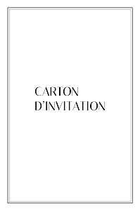 Carton d'invitation mariage empreinte blanc Carton d'invitation mariage empreinte blanc