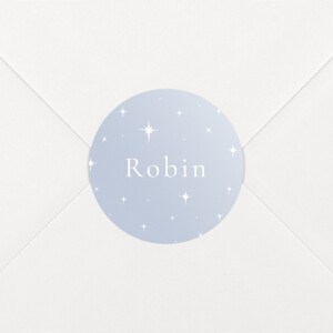 Stickers pour enveloppes naissance Sous les étoiles bleu
