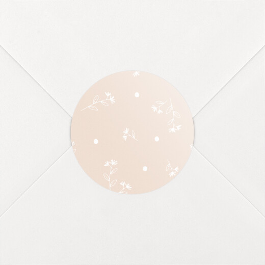 Stickers pour enveloppes naissance Doux rêves rose - Vue 1