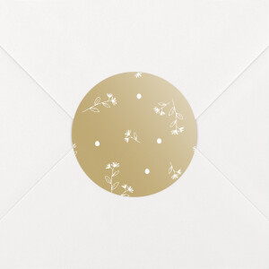 Stickers pour enveloppes naissance Doux rêves ocre