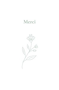 Carte de remerciement vert blason floral vert Carte de remerciement vert blason floral vert