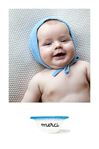 Carte de remerciement bleu petits bols bleu Carte de remerciement bleu petits bols bleu