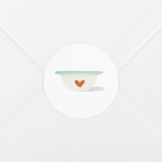 Stickers pour enveloppes naissance Petits Bols vert - Vue 1