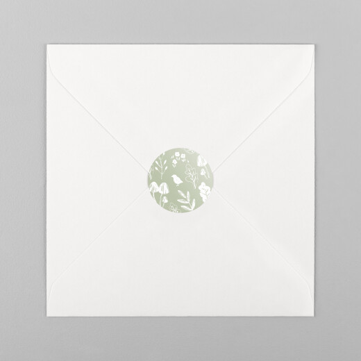 Stickers pour enveloppes naissance Fable vert - Vue 2